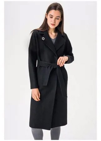 Пальто в классическом стиле с элементами кэжуал 4-7038/11-293 ElectraStyle Черный чёрный 44/170 170, 44 Женский Однотонный