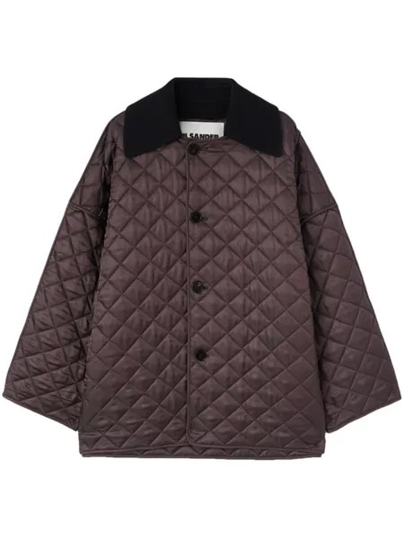 Jil Sander стеганая куртка, коричневый