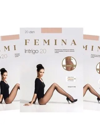 Женские колготки Femina , Intrigo 40 den набор 3 шт., телесный, размер 2