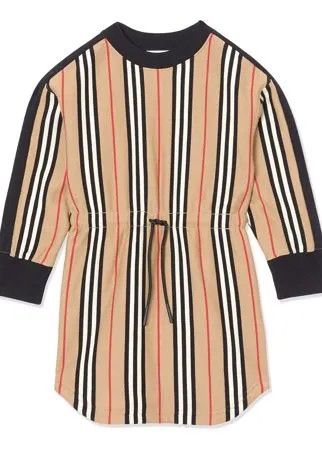 Burberry Kids платье-свитер в полоску Icon Stripe