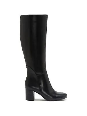 INC Женские черные кожаные классические ботинки на блочном каблуке с застежкой-молнией 5.5