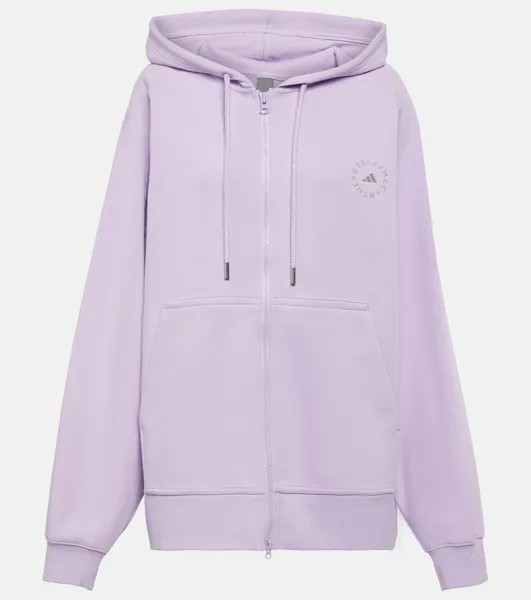 Худи из смесового хлопкового джерси ADIDAS BY STELLA MCCARTNEY, фиолетовый