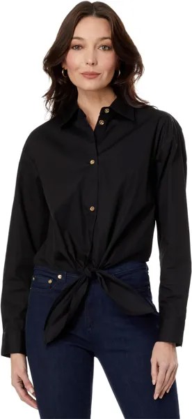 Поплиновая рубашка с галстуком MICHAEL Michael Kors, черный