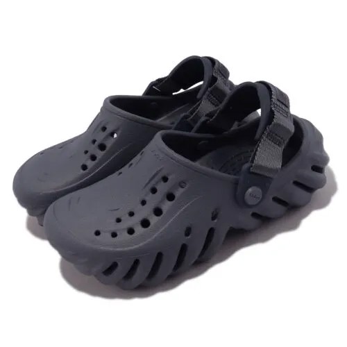 Crocs Echo Clog K Storm Navy Kids Preschool Slip On Sandals Тапочки 208190-4EA