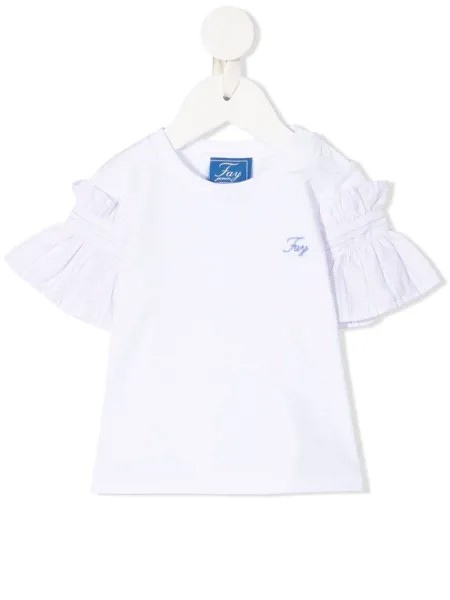 Fay Kids футболка с оборками на рукавах