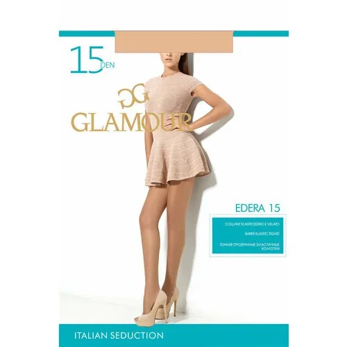 Колготки Glamour, 15 den, размер 4, бежевый