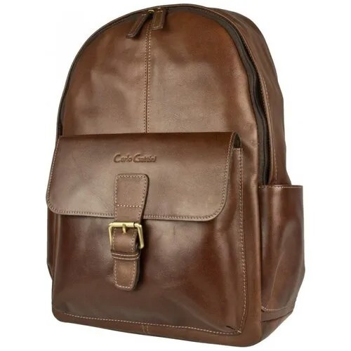 Кожаный рюкзак Carlo Gattini Mantovano 3078-02 Темно-коричневый Brown