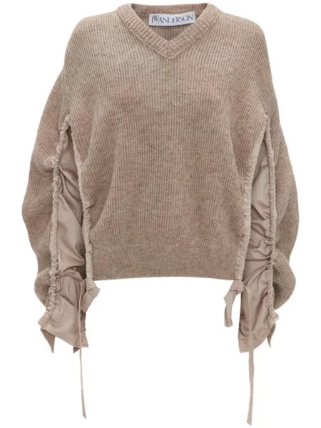 JW Anderson джемпер в рубчик, нейтральный цвет
