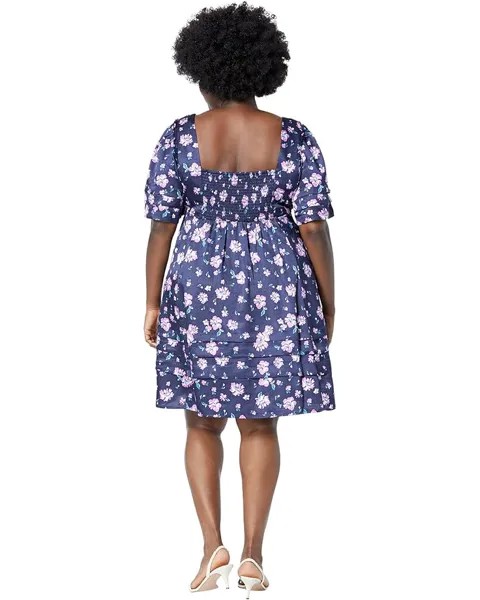 Платье Draper James Plus Size Babydoll Dress in Zinnia, цвет Nassau Navy Multi
