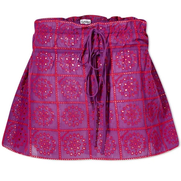 Юбка GANNI Light Broderie Anglaise Mini Skirt