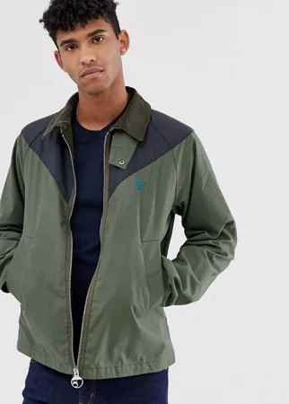 Зеленая куртка колор блок из вощеной ткани Barbour Beacon-Зеленый