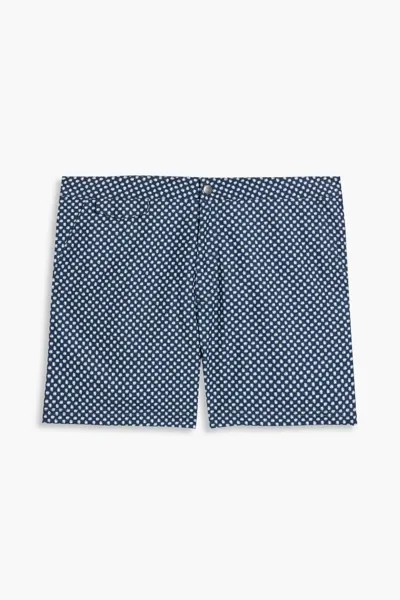 Короткие плавки-шорты с принтом Sunspel, темно-синий