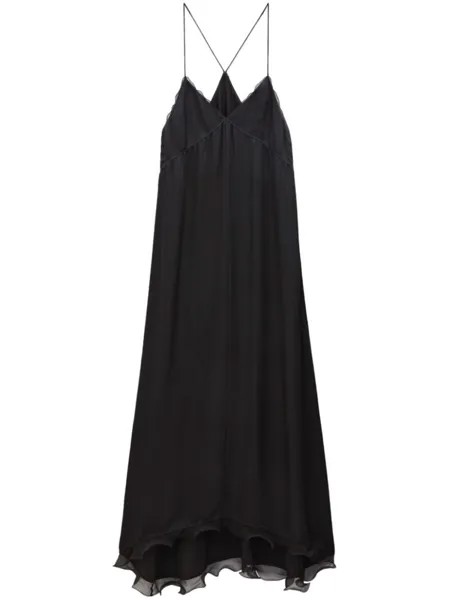 Filippa K платье макси с оборками, черный