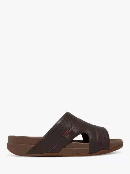 Шлепанцы FitFlop Freeway Leather, цвет chocolate