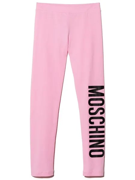 Moschino Kids легинсы с логотипом