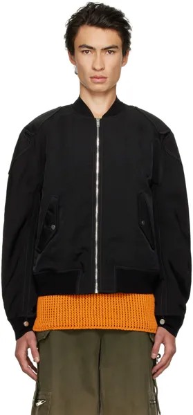Черный стеганый бомбер Dion Lee