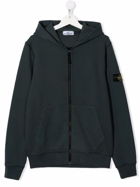 Stone Island Junior худи с нашивкой-логотипом