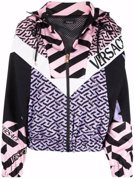 Versace спортивная куртка в стиле колор-блок