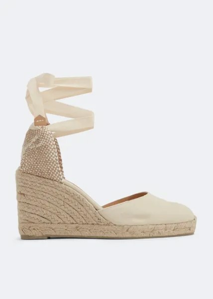 Эспадрильи CASTAÑER Carina wedge espadrilles, белый