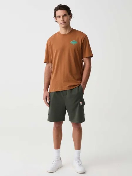 Шорты-Бермуды карго из флиса Grand & Hills, цвет army green