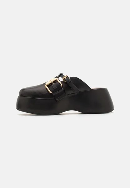 Высокие мюли MOSCHINO, цвет black