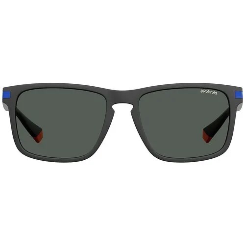 Солнцезащитные очки Polaroid, прямоугольные, оправа: пластик, для женщин, черный