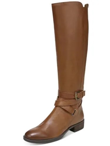 Женские кожаные сапоги до колена Sam Edelman с круглым носком, цвета виски, США 10,5