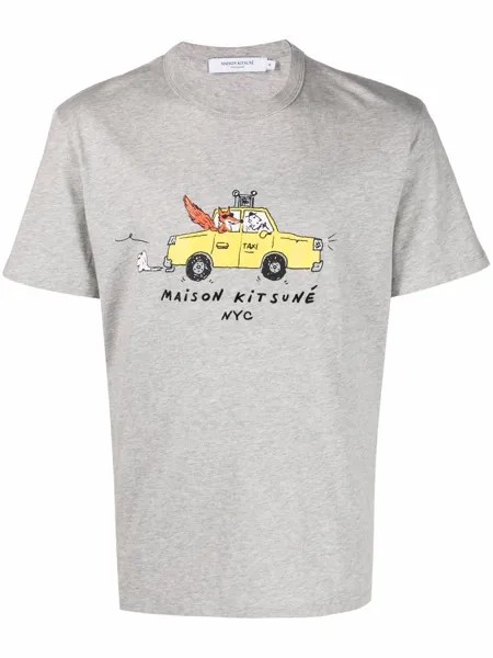 Maison Kitsuné Oly Taxi Fox graphic-print T-shirt
