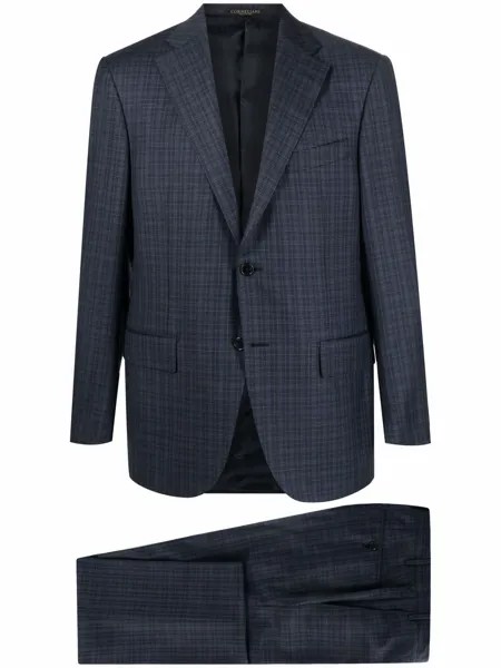 Corneliani клетчатый костюм с однобортным пиджаком