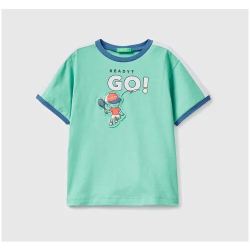 Футболка UNITED COLORS OF BENETTON, хлопок, размер 100 (XX), зеленый