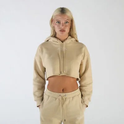 Женское укороченное худи Von Dutch Originals Wmns Munja бежевый