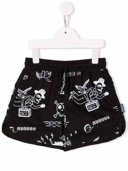 Nununu graphic-print swim-shorts