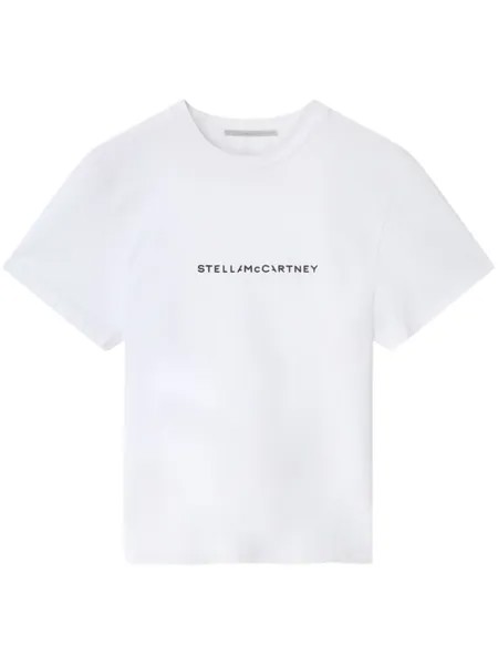 Stella McCartney футболка Stella Iconics с логотипом, нейтральный цвет