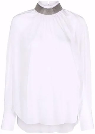 Brunello Cucinelli блузка с декорированным воротником