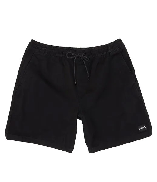 Hurley Pleasure Point 18 Шорты для волейбола с внешним швом, черный