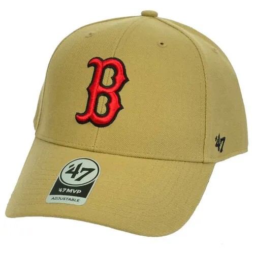 Бейсболка классическая с изогнутым козырьком '47 Brand MVP BOSTON RED SOX B-MVP02WBV (OS песочный)