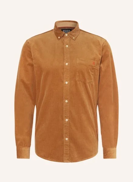 Вельветовая рубашка corduroy стандартного кроя Scotch & Soda, коричневый