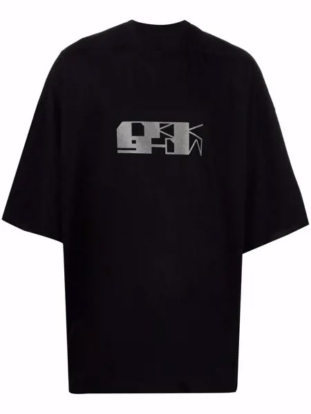 Rick Owens DRKSHDW футболка оверсайз с логотипом