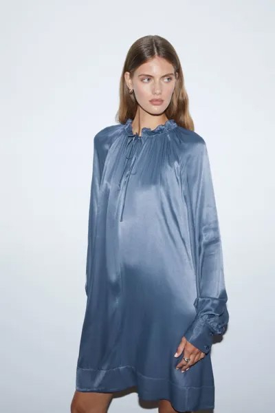 Платье миди с завязками H&M, синий
