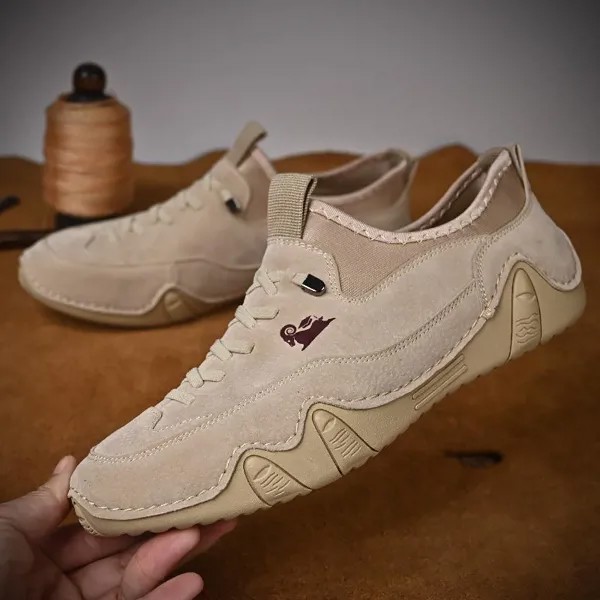 2022 Новая мужская кожаная обувь Бизнес Лоферы Мокасины Мода Повседневная Нескользящая Обувь для вождения Большой размер Дышащий спорт на открытом воздухе Мужская обувь