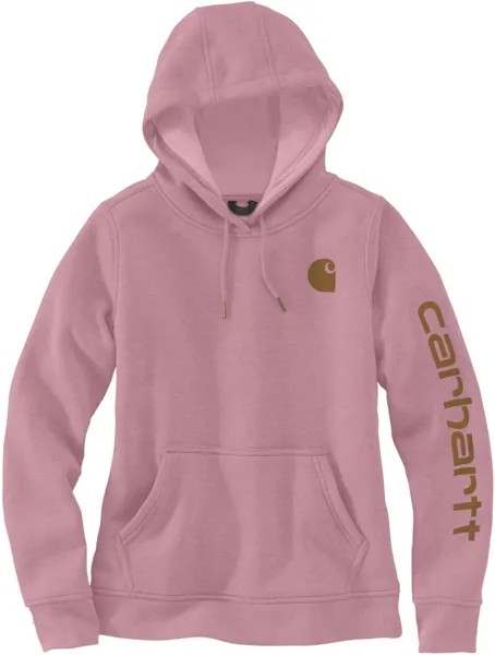 Толстовка женская Carhartt Clarksburg Logo, светло-розовый