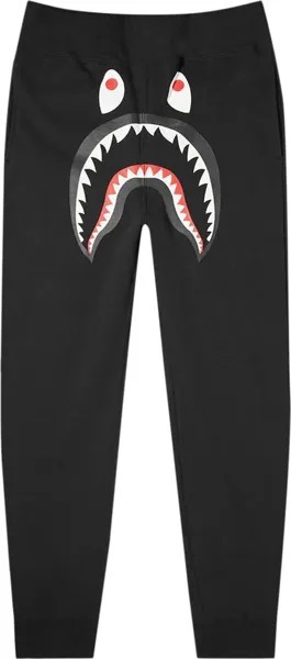 Брюки BAPE Shark Slim Sweat Pants 'Black', черный