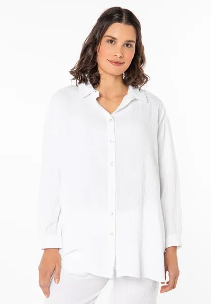 Блузка-рубашка MUSSELIN OVERSIZE Sublevel, цвет white