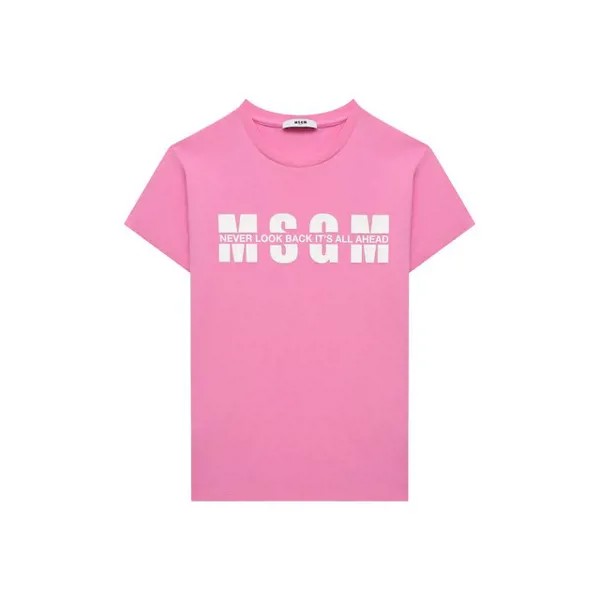 Хлопковая футболка MSGM kids
