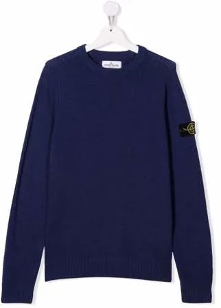 Stone Island Junior свитер с нашивкой-логотипом