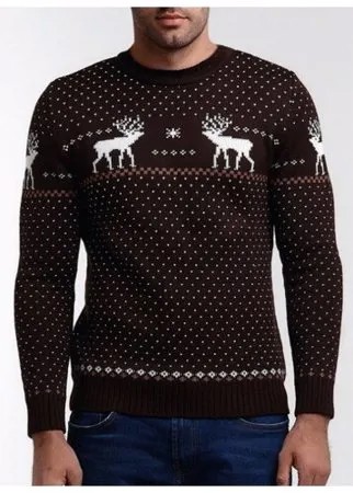 Мужской свитер с высоким горлом, скандинавский коричневый цвет, натуральная шерсть, цвет, размер L