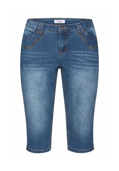 Джинсы-капри с небольшими разрезами по бокам sheego, цвет Blue Denim
