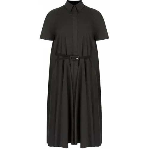 Платье-рубашка Hache, хлопок, повседневное, размер 42, черный