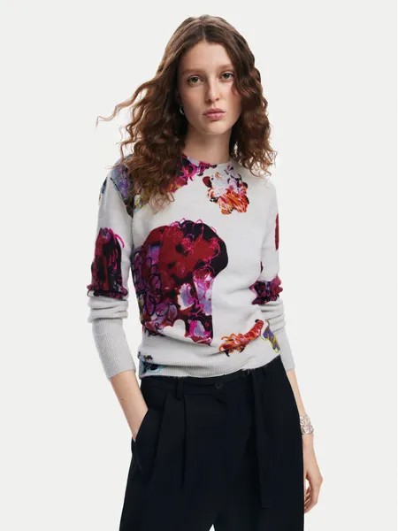 Свитер обычного кроя Desigual, серый