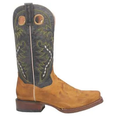 Ботинки Dan Post Bootslegger TooledInlay Square Toe Cowboy Mens Green Casual Boot